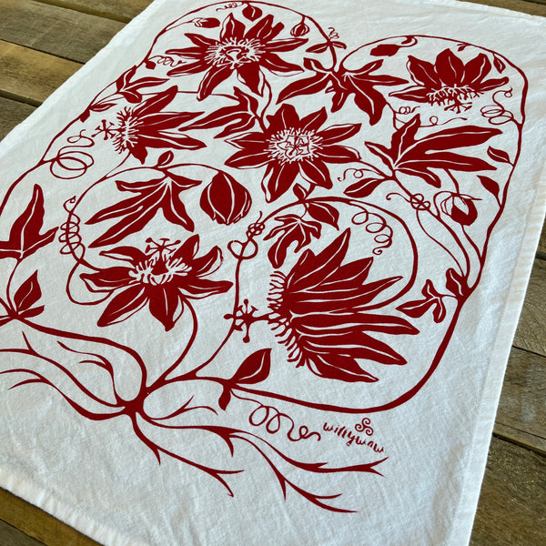 Passion Flower Tea Towel