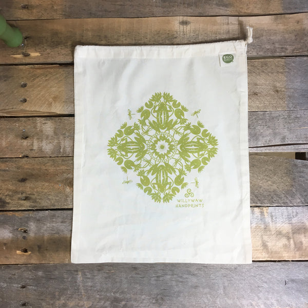 Large Organic Cotton Ditty Bag - Pond Life