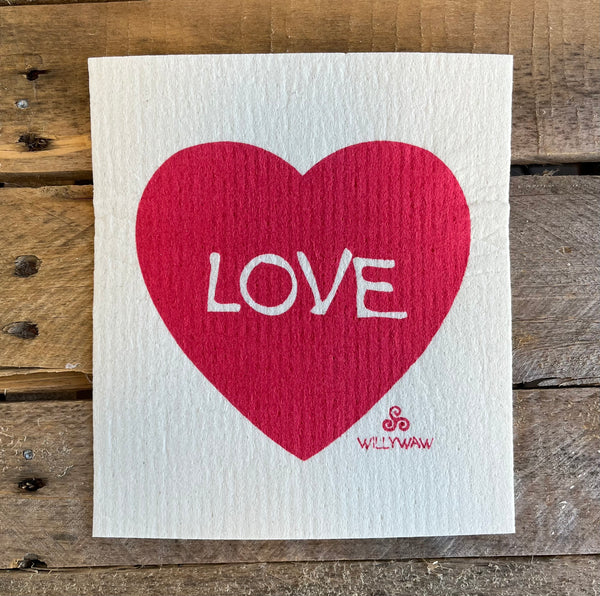 LOVE - Swedish Dishcloth