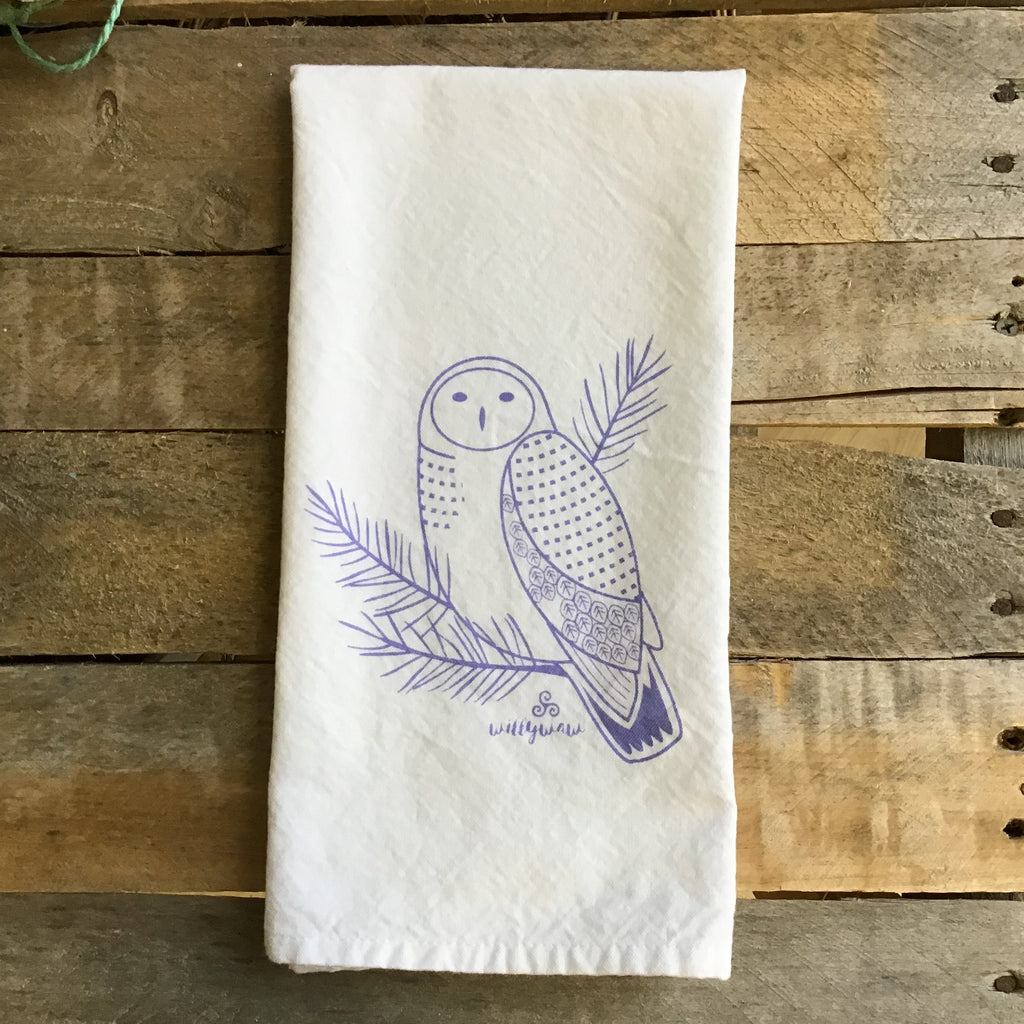 Snowy Owl Tea Towel