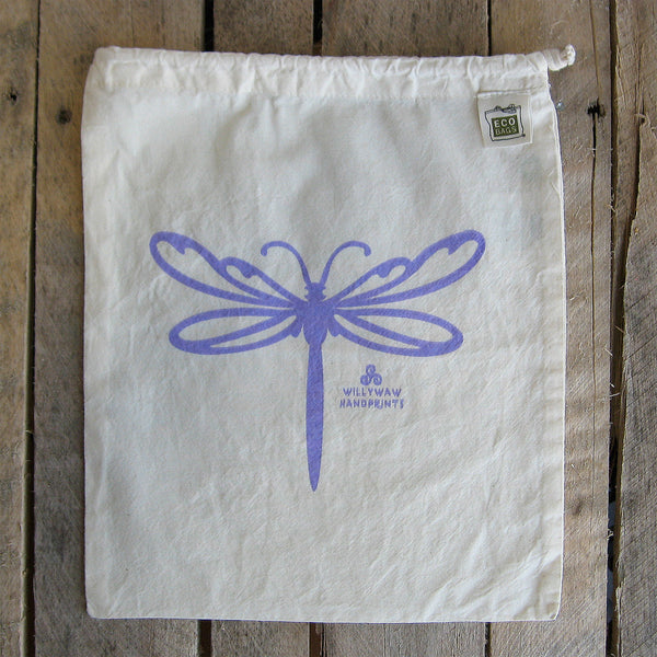 Medium Organic Cotton Ditty Bag - Dragonfly