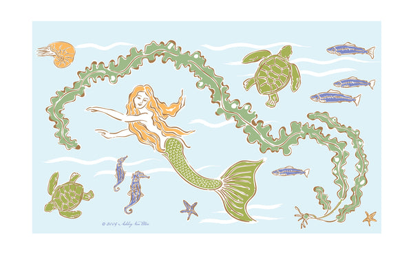 The Mermaid and the Sea Card