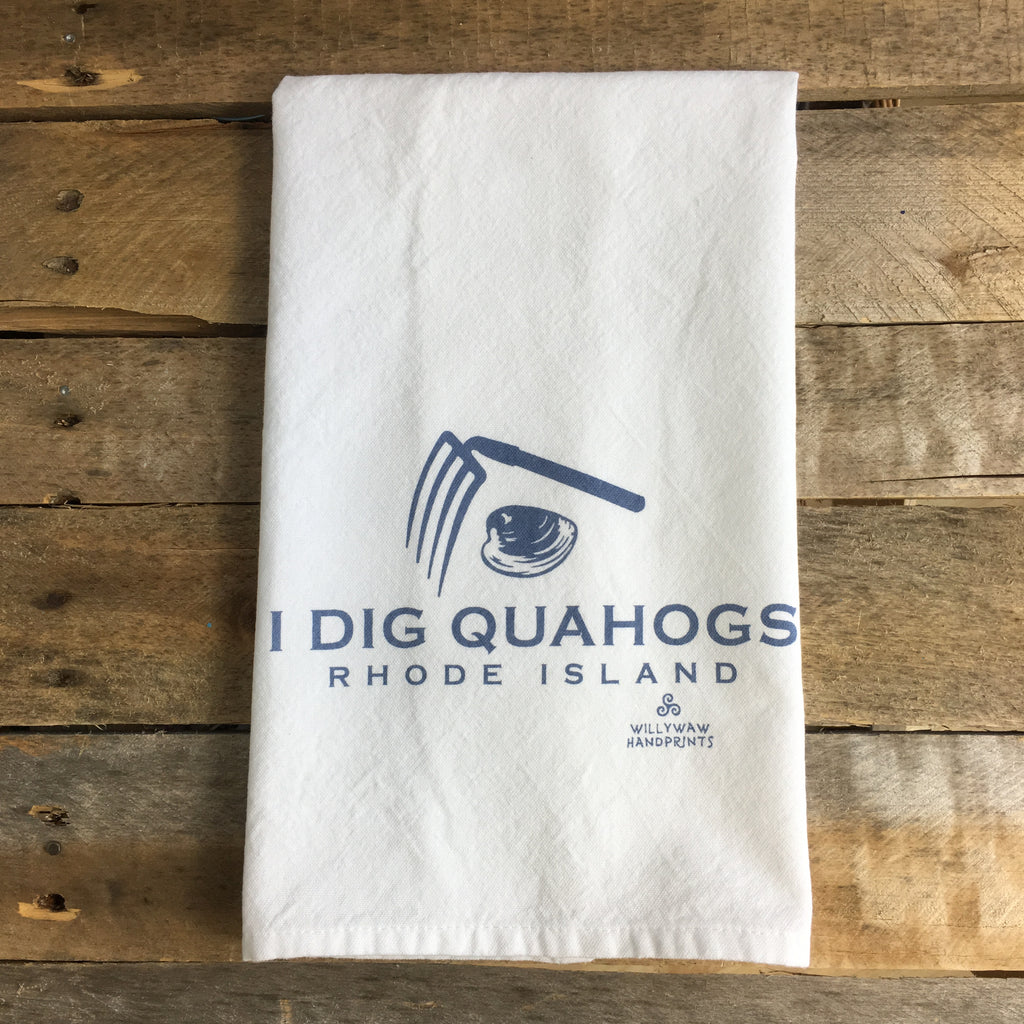 I Dig Quahogs Tea Towel