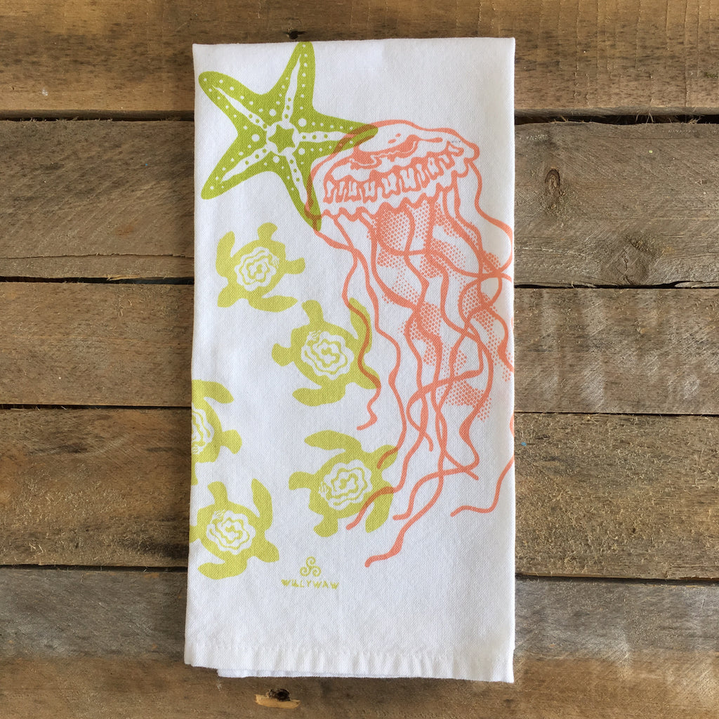 Jelly, Turtle, Star Tea Towel