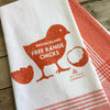 Free Range Chicks, Striped Tea Towel