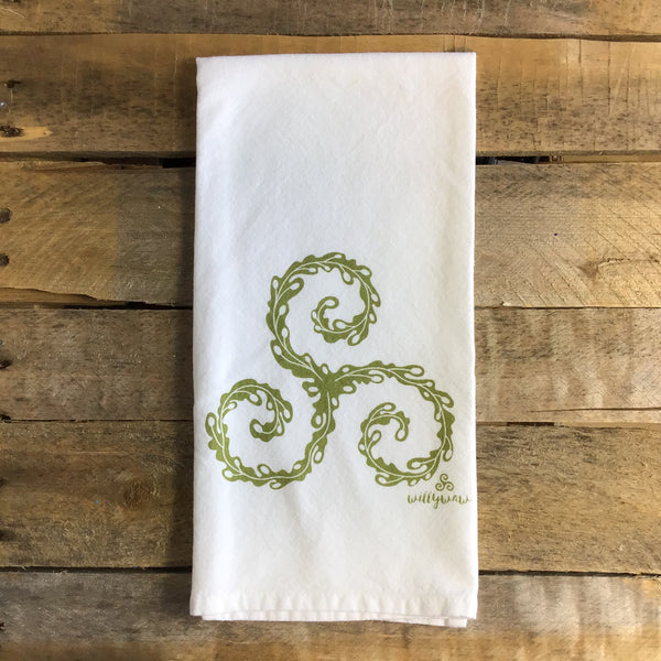 Seaweed Triskele Tea Towel