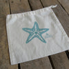 Small Organic Cotton Ditty Bag - Starfish