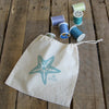 Small Organic Cotton Ditty Bag - Starfish