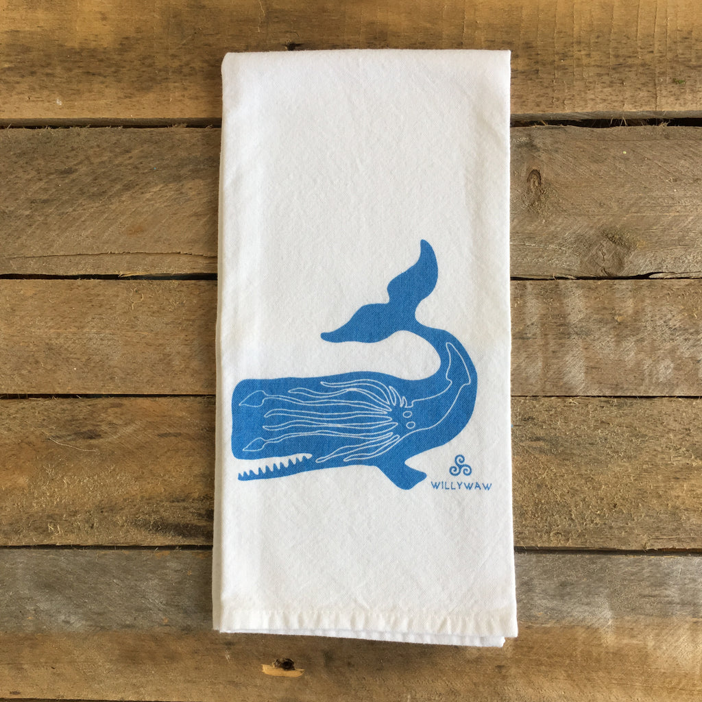 Whale & Squid Tea Towel