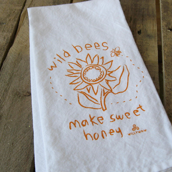 Wild Bees Tea Towel